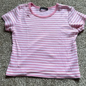 Brandy Melville, pink and white stripes